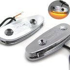 LED Signal Mirror Block Off Base Plate Chrome for Suzuki GSXR 600 750 (2001–2004)