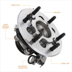 Front Right Wheel Hub Bearing Kit w/ ABS Sensor for Colorado/Canyon (2004–2012)