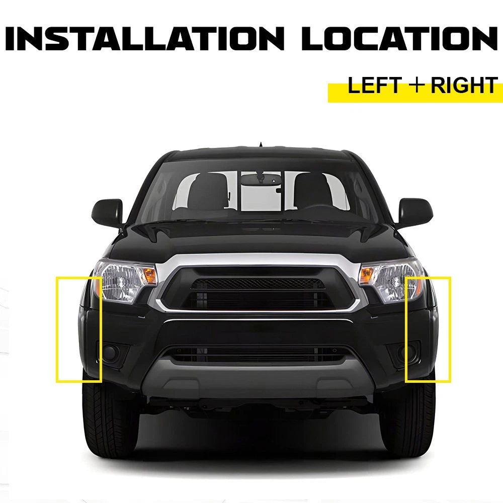 Front Bumper End Set for Toyota Tacoma (2012â2015) Textured with Flares