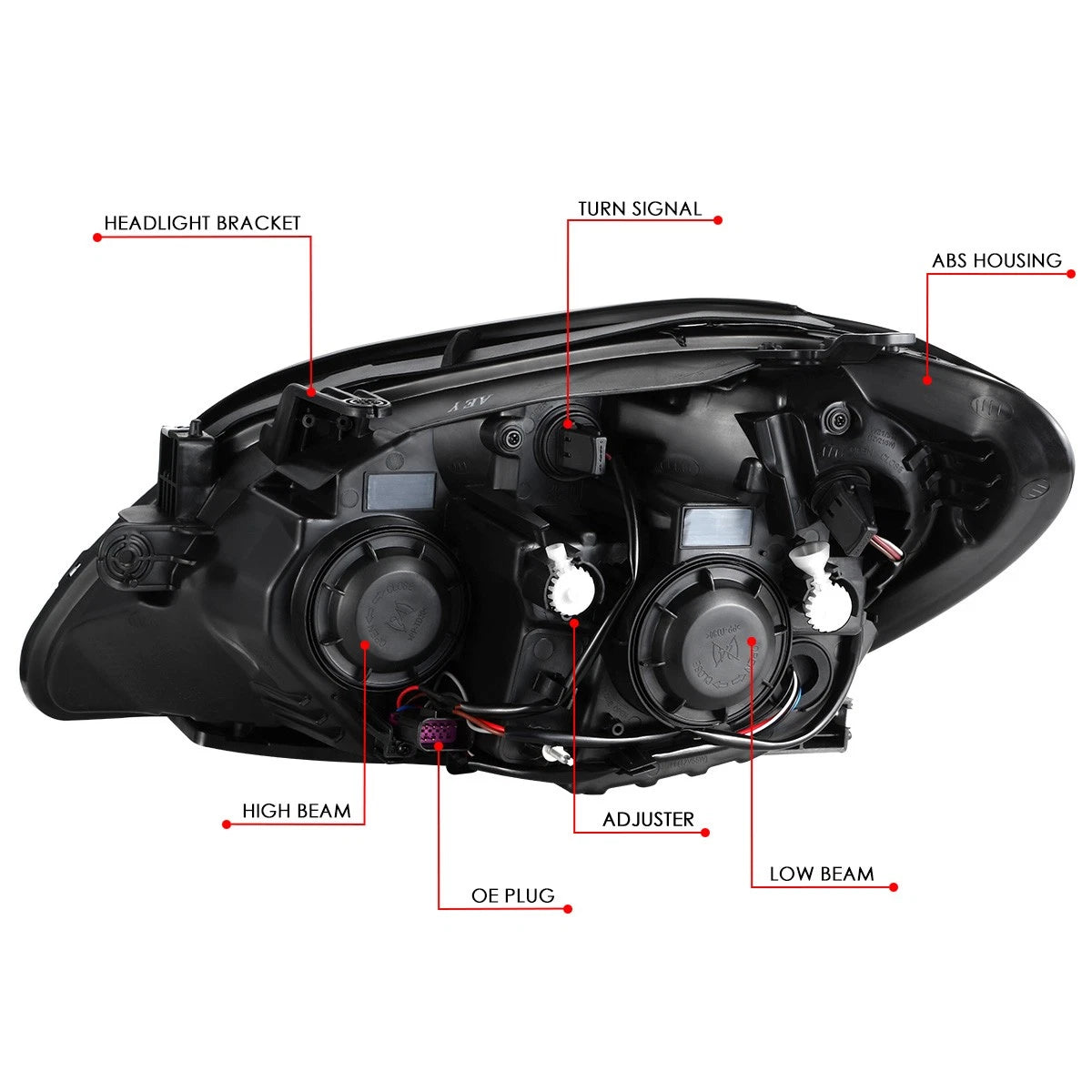 Right Passenger Projector Headlight Lamp Assembly for Buick Encore (2013–2016)
