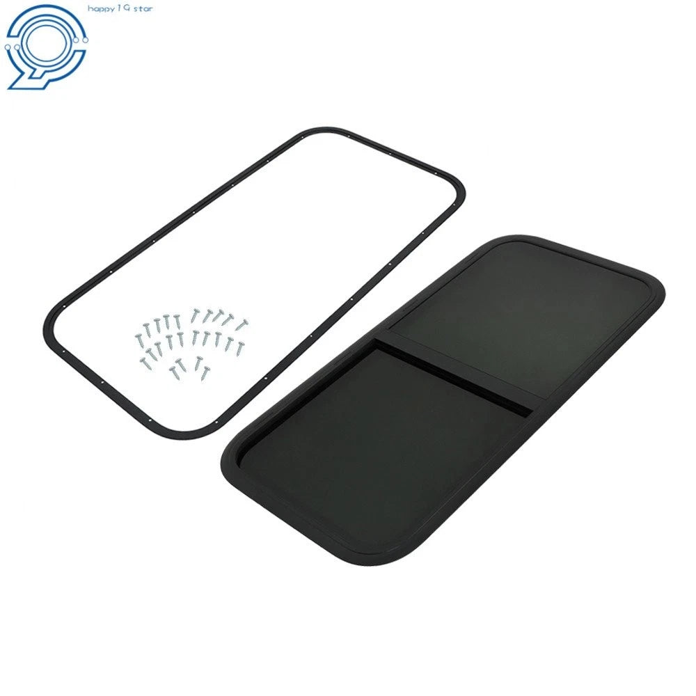 Teardrop RV Window for Horizontal Sliding Glass (43" W x 22" H)