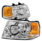 Chrome Housing Amber Side Bumper Headlight for Ford Expedition (2003–2006)