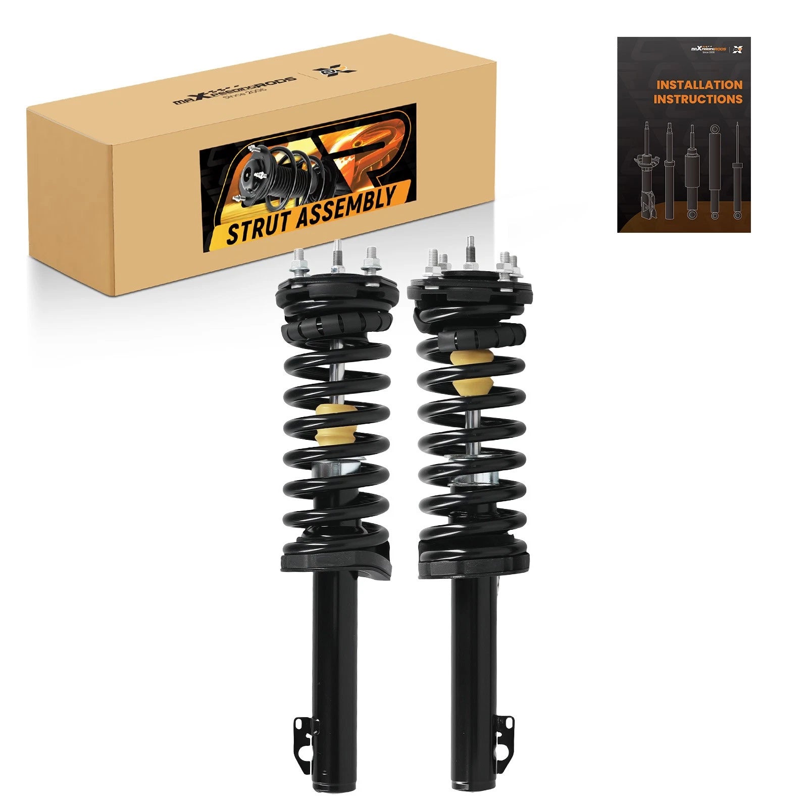 2X Front Struts Shock & Coil Springs Assembly for Jeep Grand Cherokee (2005–2010)