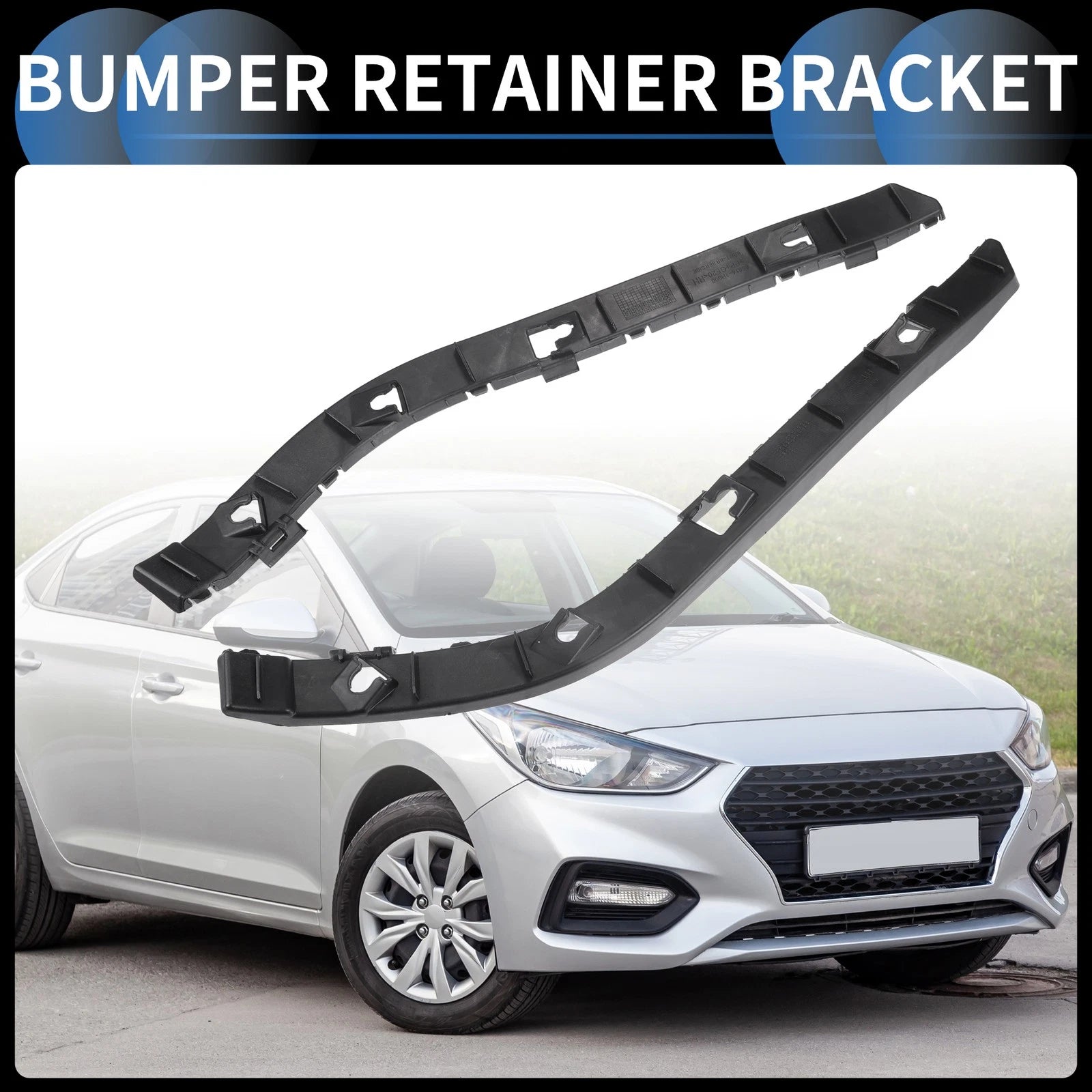 1 Pair Rear Bumper Retainer Bracket No.866131R000 for Hyundai Accent (2012–2017)