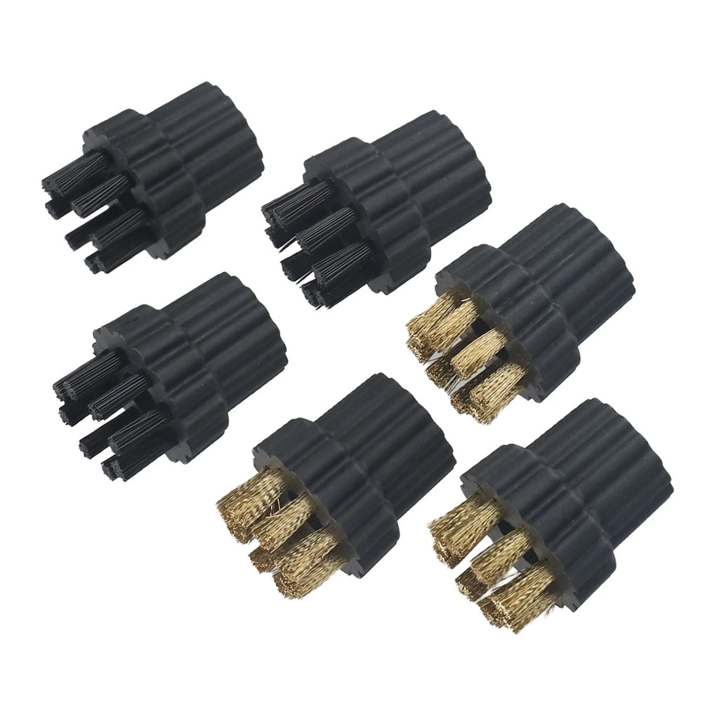 Steam Mop Head Replacement Parts Set of 6 - Brass Nylon Brush