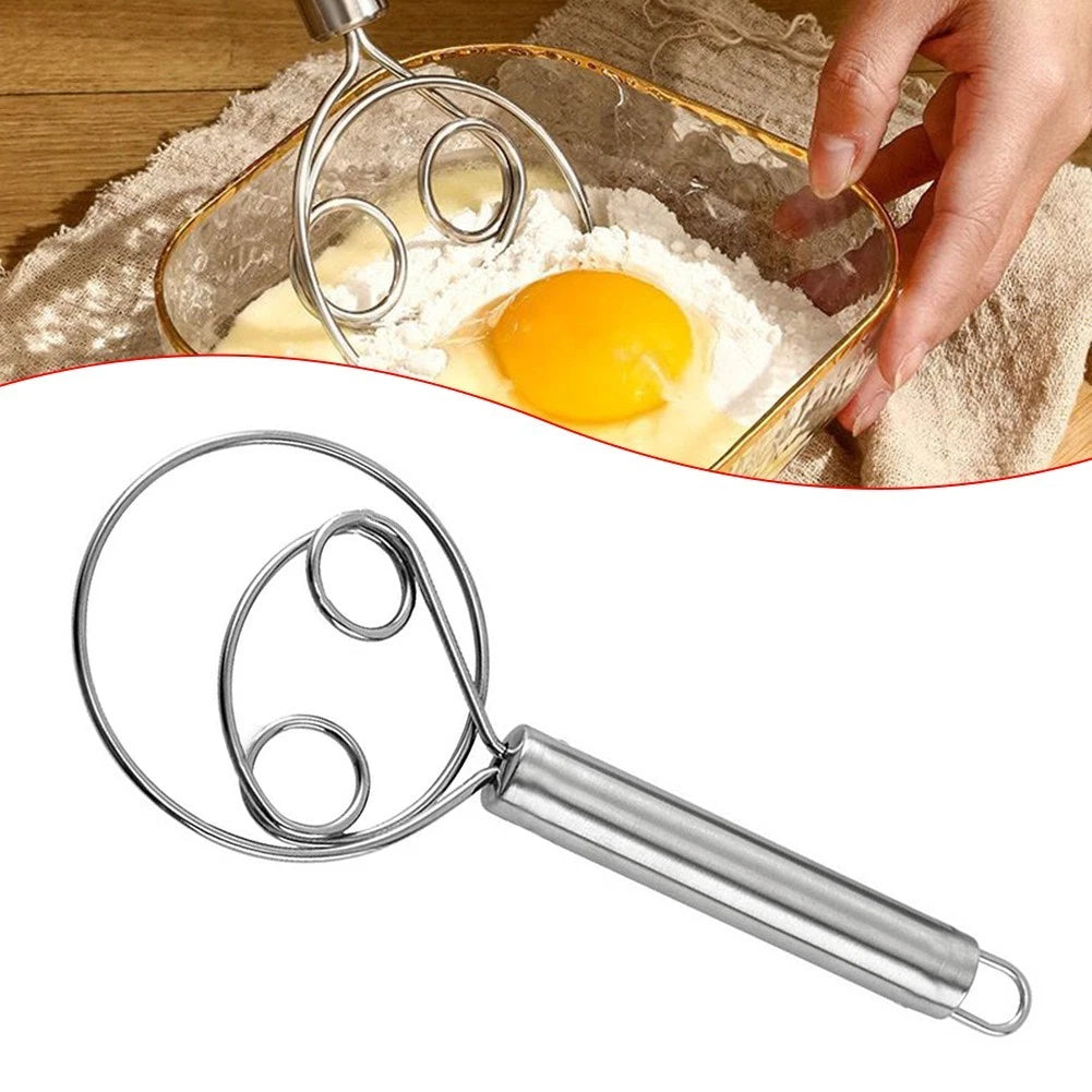 Stainless Steel Dutch Dough Whisk for Bread and Cake Mixing