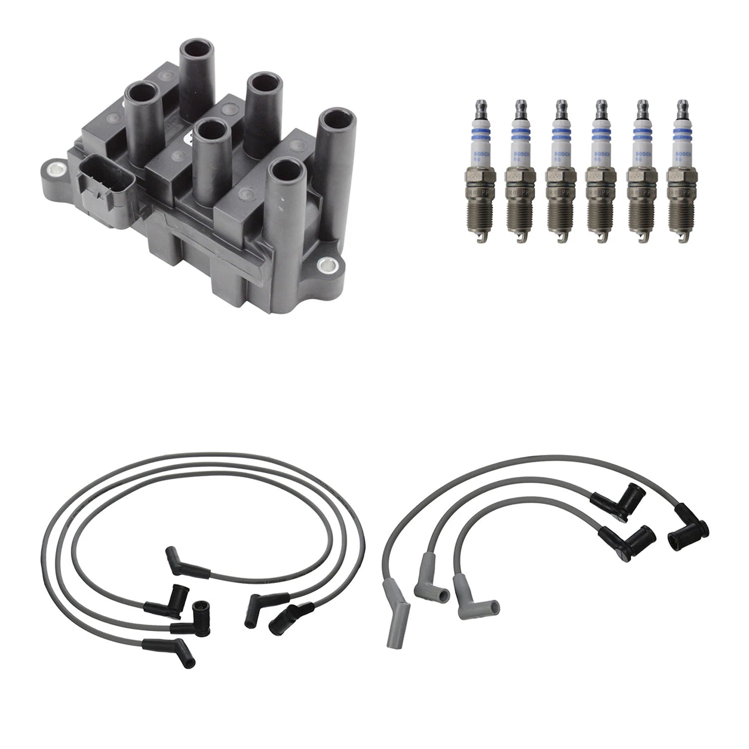 Denso Ignition Coil Wires & Bosch Platinum Spark Plugs Kit for Windstar (1995–2003)