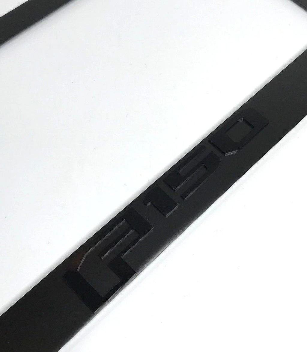 License Plate Frame Premium Matte Black for Ford F-150 (2015–2019)