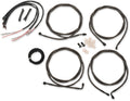 Complete Midnight Braided Cable Kit for Harley Mini Handlebars (2017–2020)