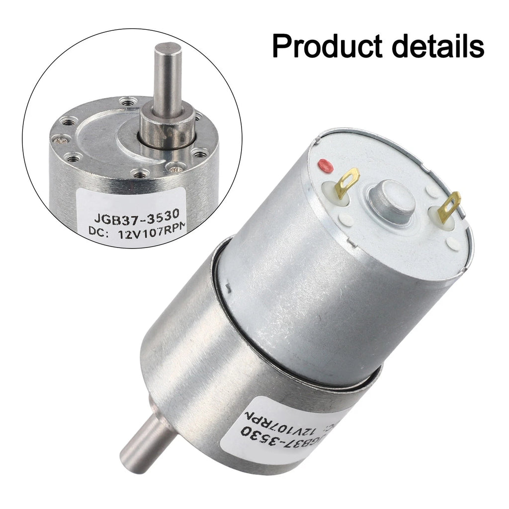DC Gear Motor 12V JGB373530 107RPM for Smooth Transmission (2010–2023)