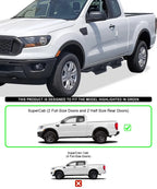 Stainless Steel Pocket Steps for Ford Ranger Super Cab (2019-2023)