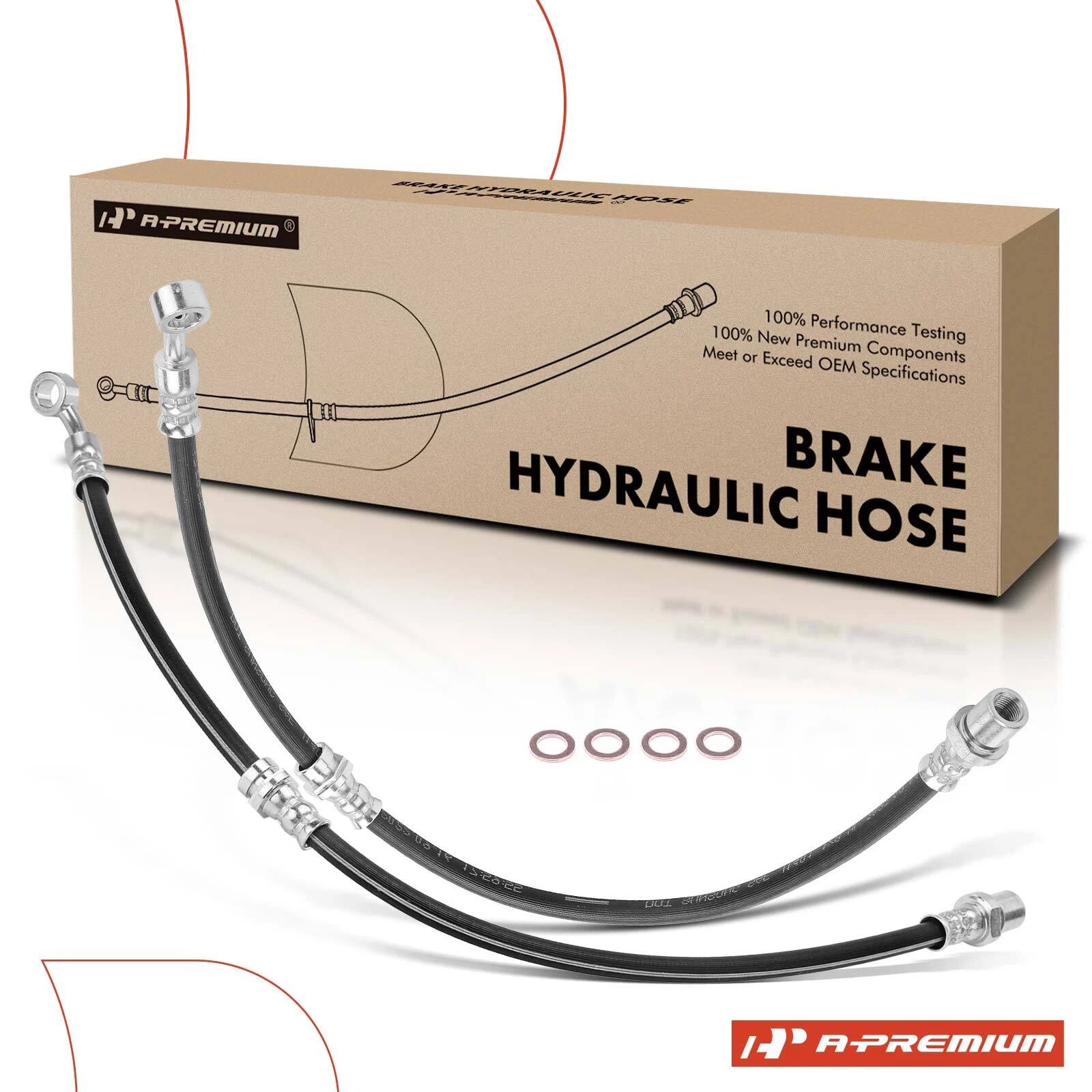2X Rear Brake Hydraulic Hose for Subaru Impreza (2004–2007)