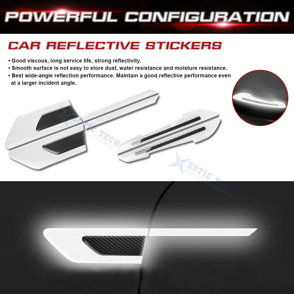 Reflective Rear View Mirror Side Door Strip Warning Stickers Universal (-)