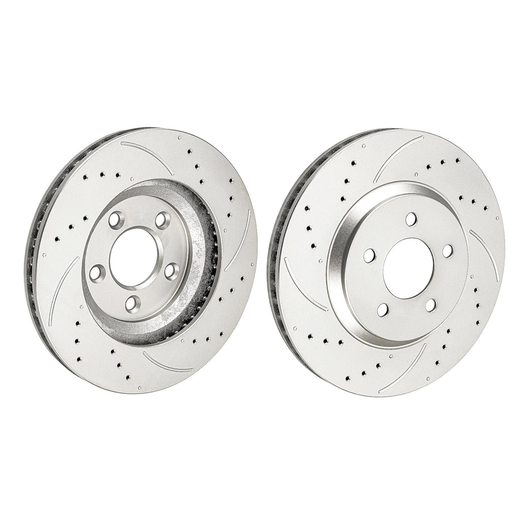 Front Drilled Slotted Brake Rotors for 2012-2014 Ford Mustang V6 3.7L (2012–2014)
