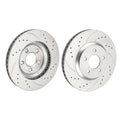 Front Drilled Slotted Brake Rotors for 2012-2014 Ford Mustang V6 3.7L (2012–2014)