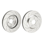 Front Drilled Slotted Brake Rotors for 2012-2014 Ford Mustang V6 3.7L (2012–2014)