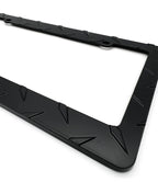 License Plate Frame Black Diamond Plate Metal for Car Truck SUV