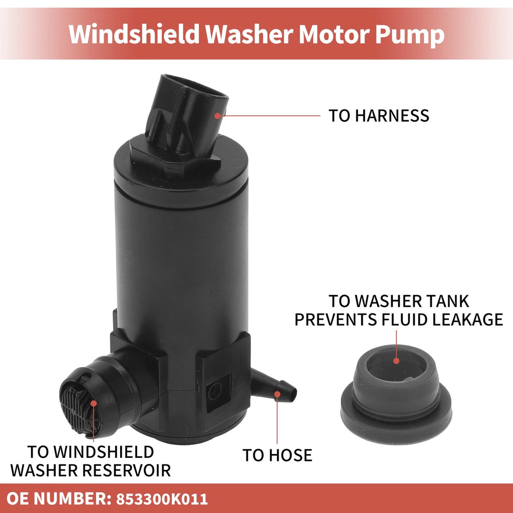Windshield Washer Pump w/ Grommet for Toyota (No. 85330-0K011)
