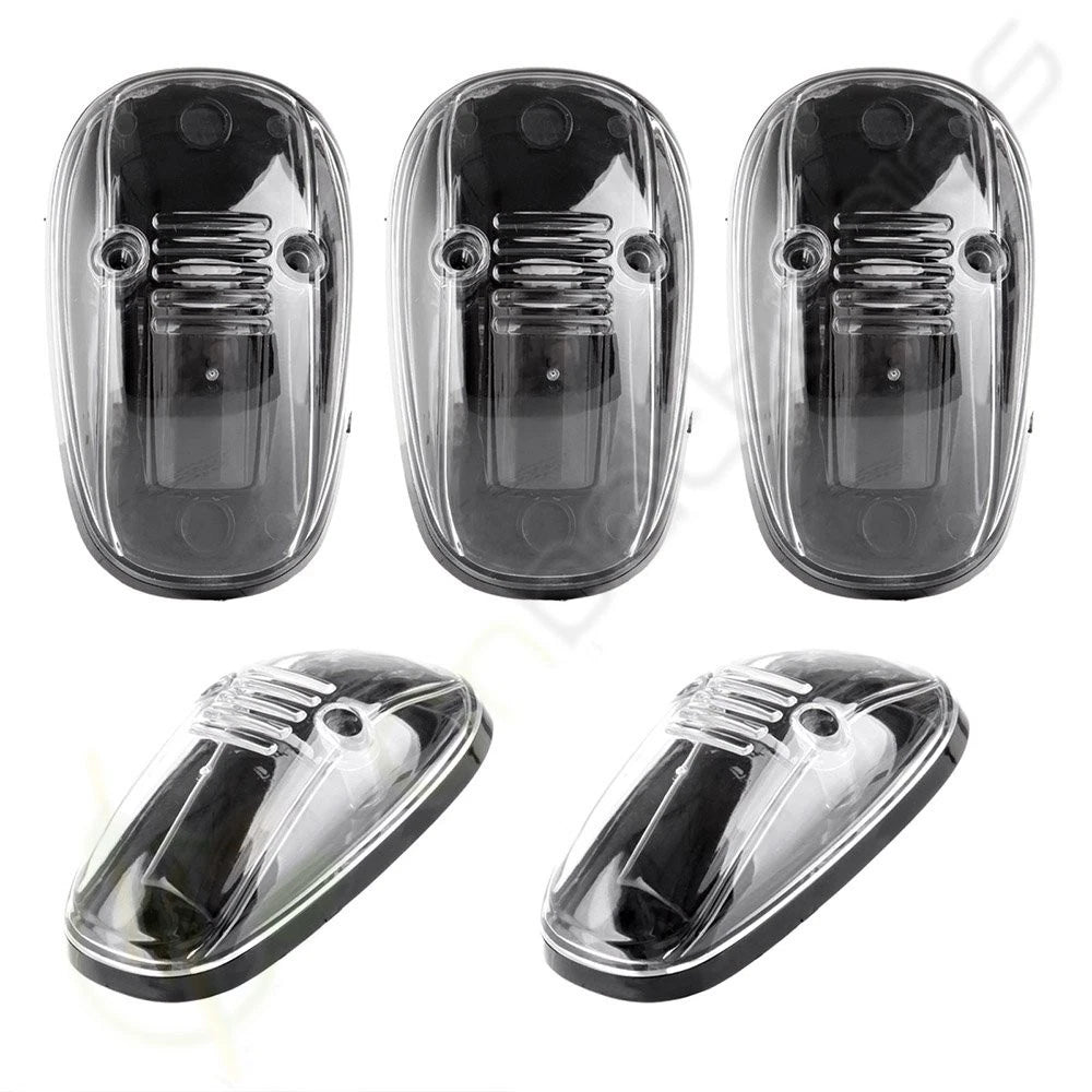 Set of 5 Clear Roof Top Cab Marker Covers for Dodge Ram Truck (1999–2002)