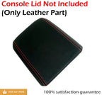 Leather Synthetic Console Armrest Cover for Ford Mustang (2005–2009) Red Stitch