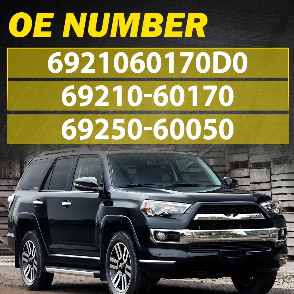 2X Rear Outer Door Handles with Caps for Lexus GX460 (2010–2017)