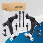 8x Front Lower Control Arm w/ Ball Joints Tie Rod End for Infiniti I35 (2002–2004)