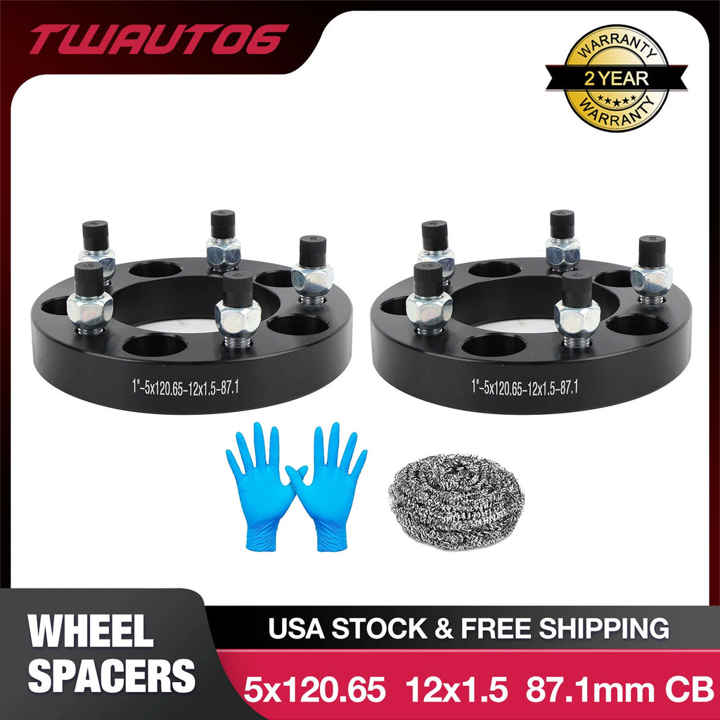 2PCS 1 Inch 5x4.75 Wheel Spacers M12x1.5 for Chevrolet (2014–2020)