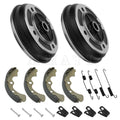 2X Front Wheel Brake Drum Hub & Brake Shoes for Kawasaki KAF540 Mule (2020-2030)