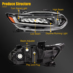 LED Headlight Assembly for Honda Accord Sedan (2018–2021)