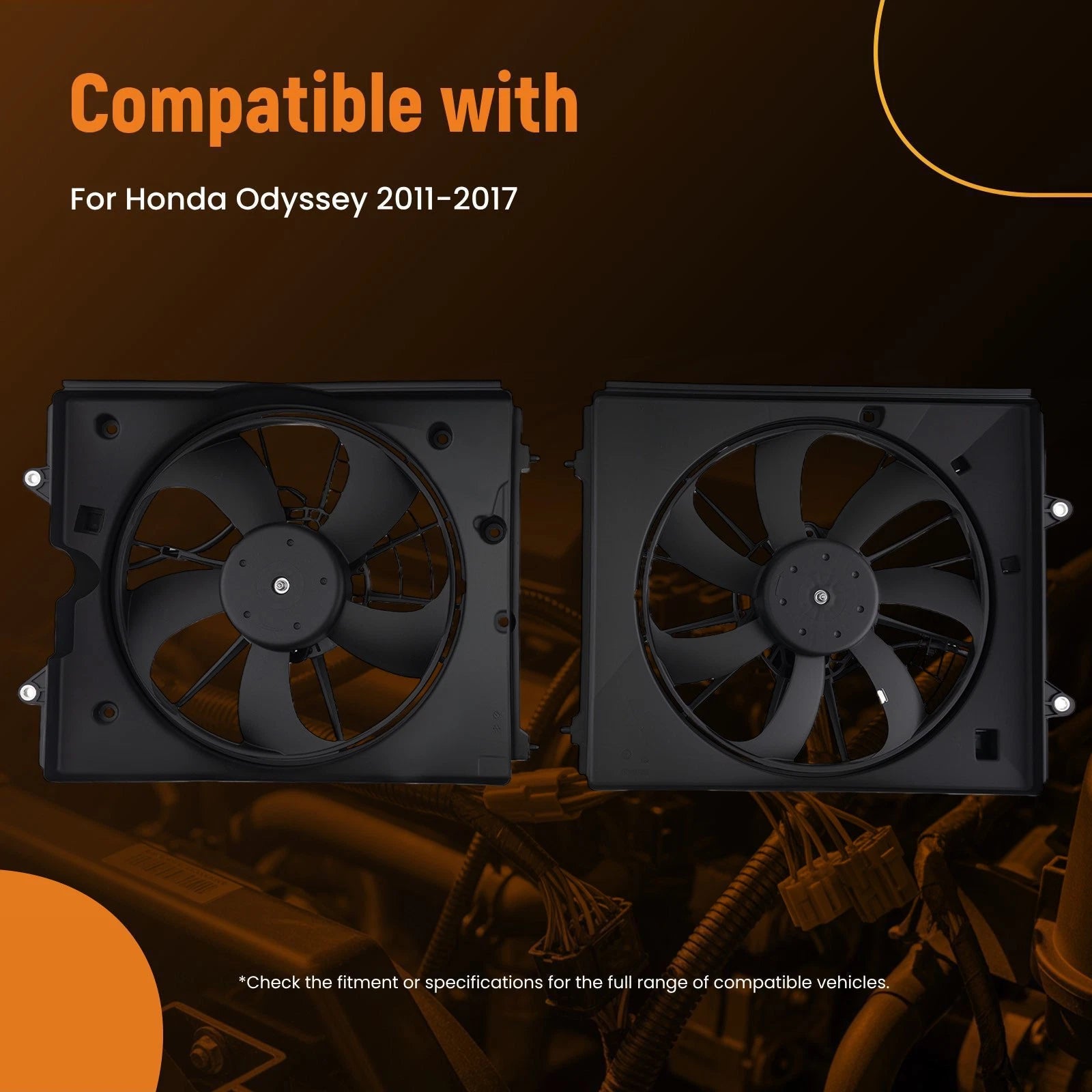 A/C Condenser Cooling Fan Assembly for Honda Odyssey (2011–2017) 19015RV0A01