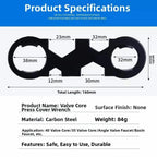 Alloy Faucet Wrench Tool with 6 Standard Size Adapters for Sink Repair