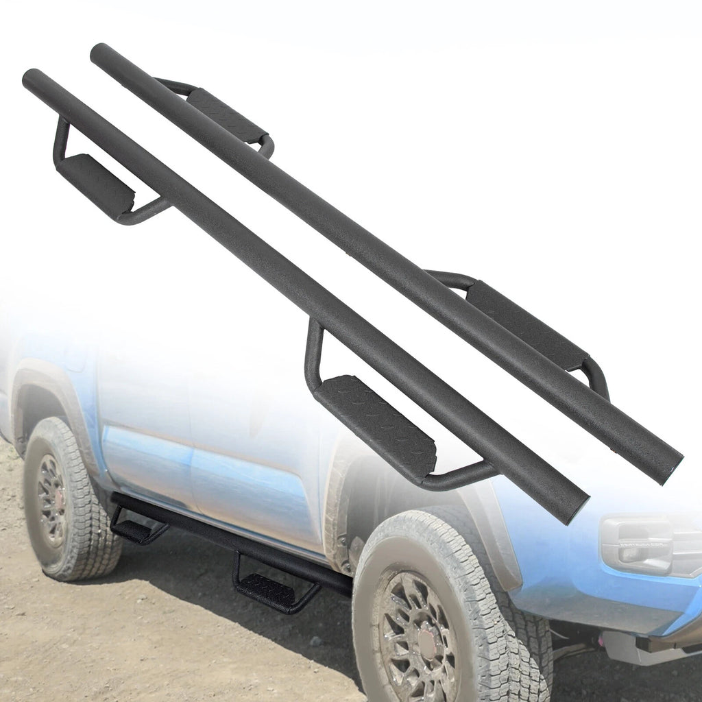 Running Boards for Toyota Tacoma (2005–2023) Black Side Steps Nerf Bar
