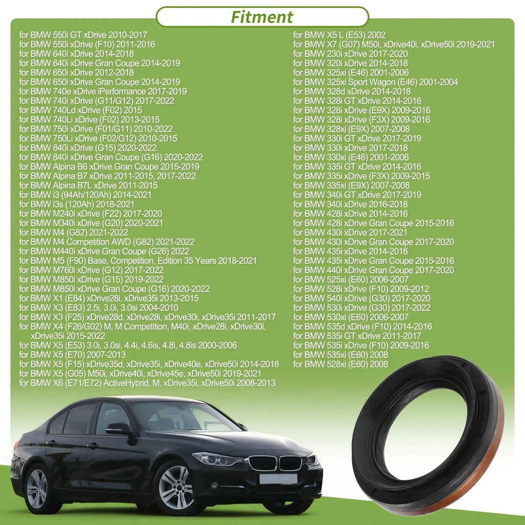 Drive Axle Shaft Oil Seal Left Differential Carrier Seal for BMW