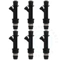 Set of 6 Black Fuel Injectors for Chevrolet Colorado (2004–2007)