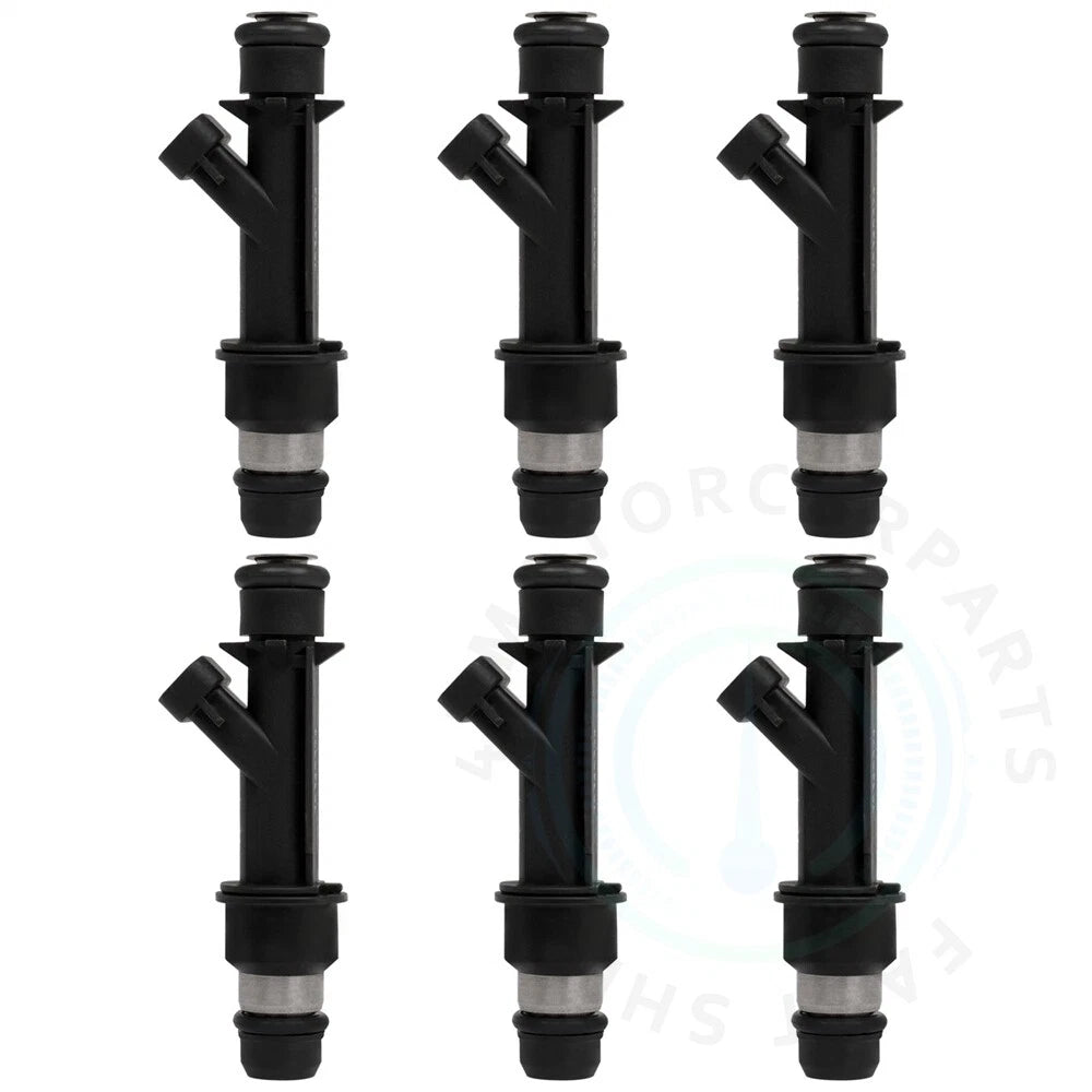 Set of 6 Black Fuel Injectors for Chevrolet Colorado (2004–2007)