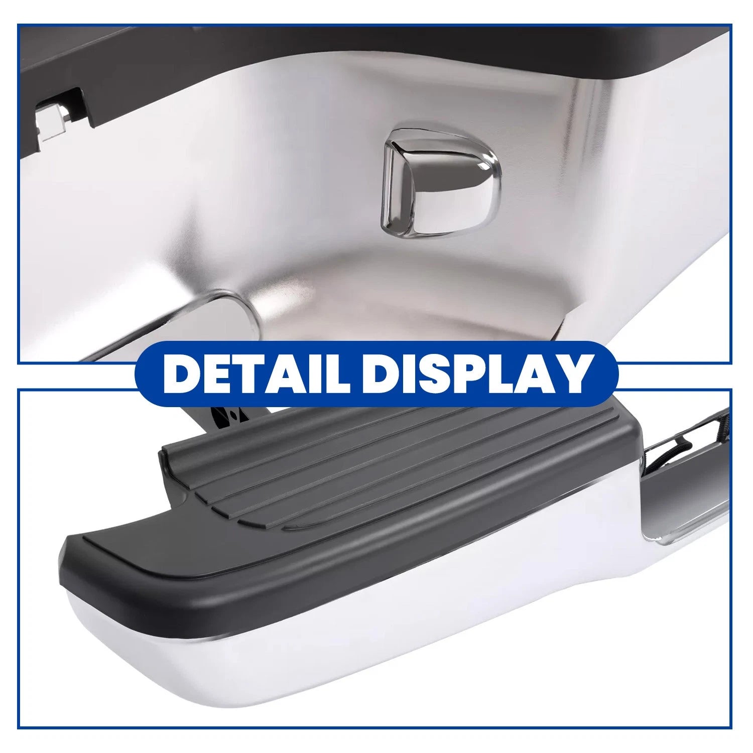 Chrome Rear Steel Step Bumper for Toyota Tacoma (1995–2004)