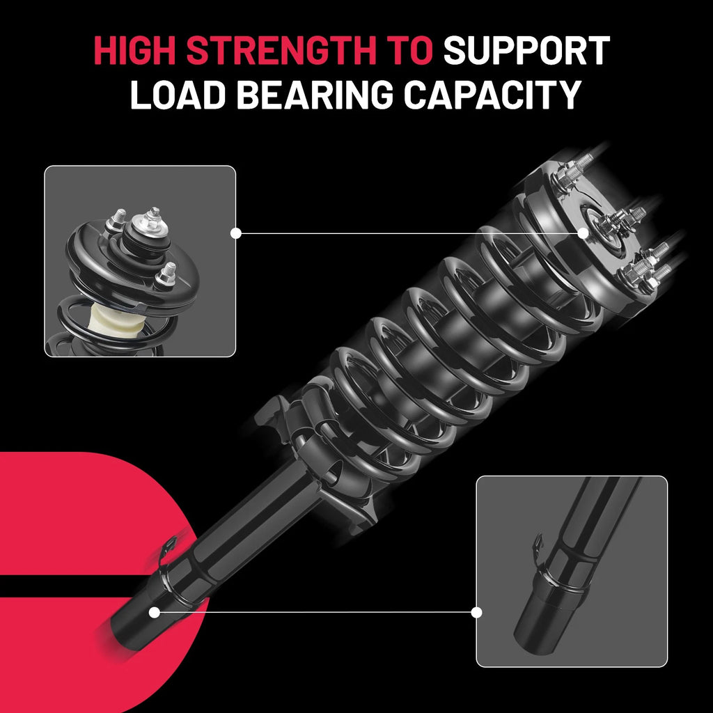 4PC Front & Rear Quick-Complete Struts for 2008-2012 Honda Accord (2.4L, 3.5L)