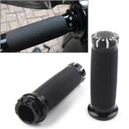 1" Black Handlebar Hand Grips for Harley Dyna Sportster XL883 1200 Softail
