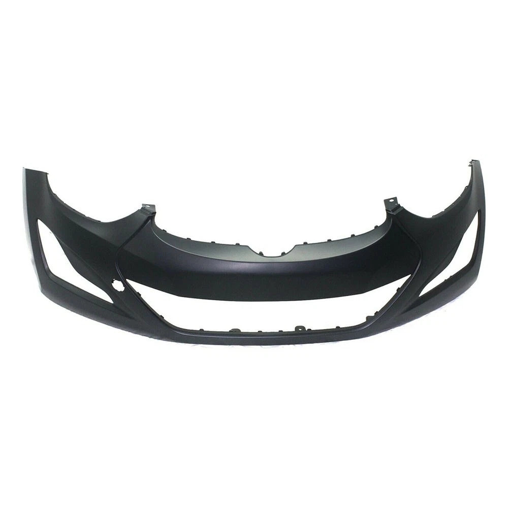 Front Bumper Cover for Elantra Sedan (2014–2016) w/ Tow Hook, Primed Plastic