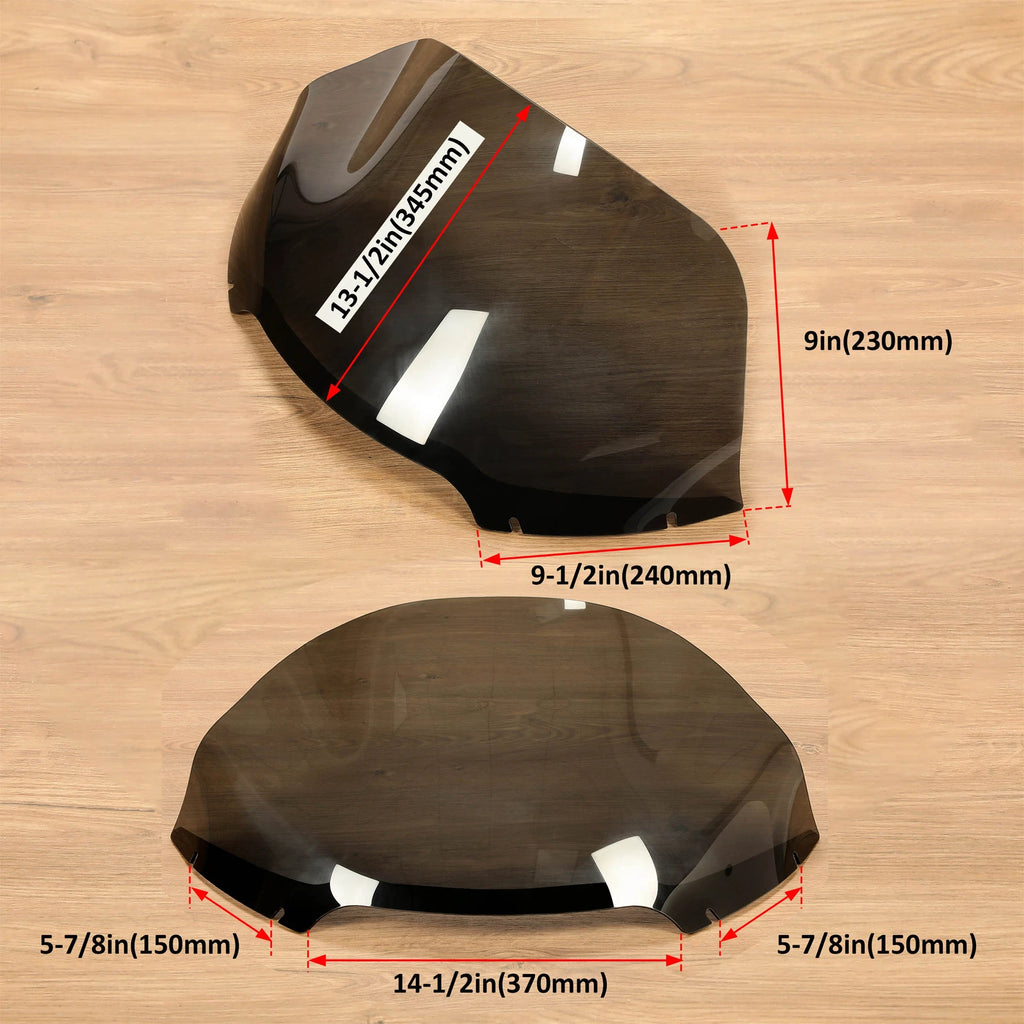 14" Front Wave Windshield Smoke for Harley Road Glide Ultra (2015–UP)
