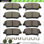 Set of 4 Ceramic Brake Pads for Hyundai Genesis Coupe (2010–2016)