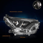 Projector Black Housing Headlight Set for Rav4 (2016–2018)