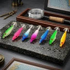 7pcs Squid Jig Bait with Storage Box for Easy Organization