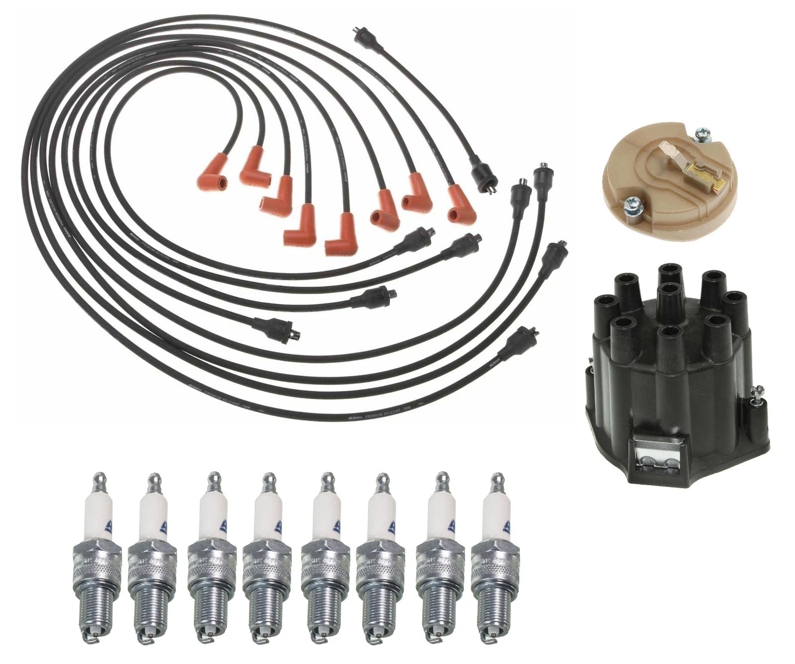 ACDelco Ignition Kit for GMC 6.5 V8 (1968–1968) - Rotor, Cap, Wires, Plugs