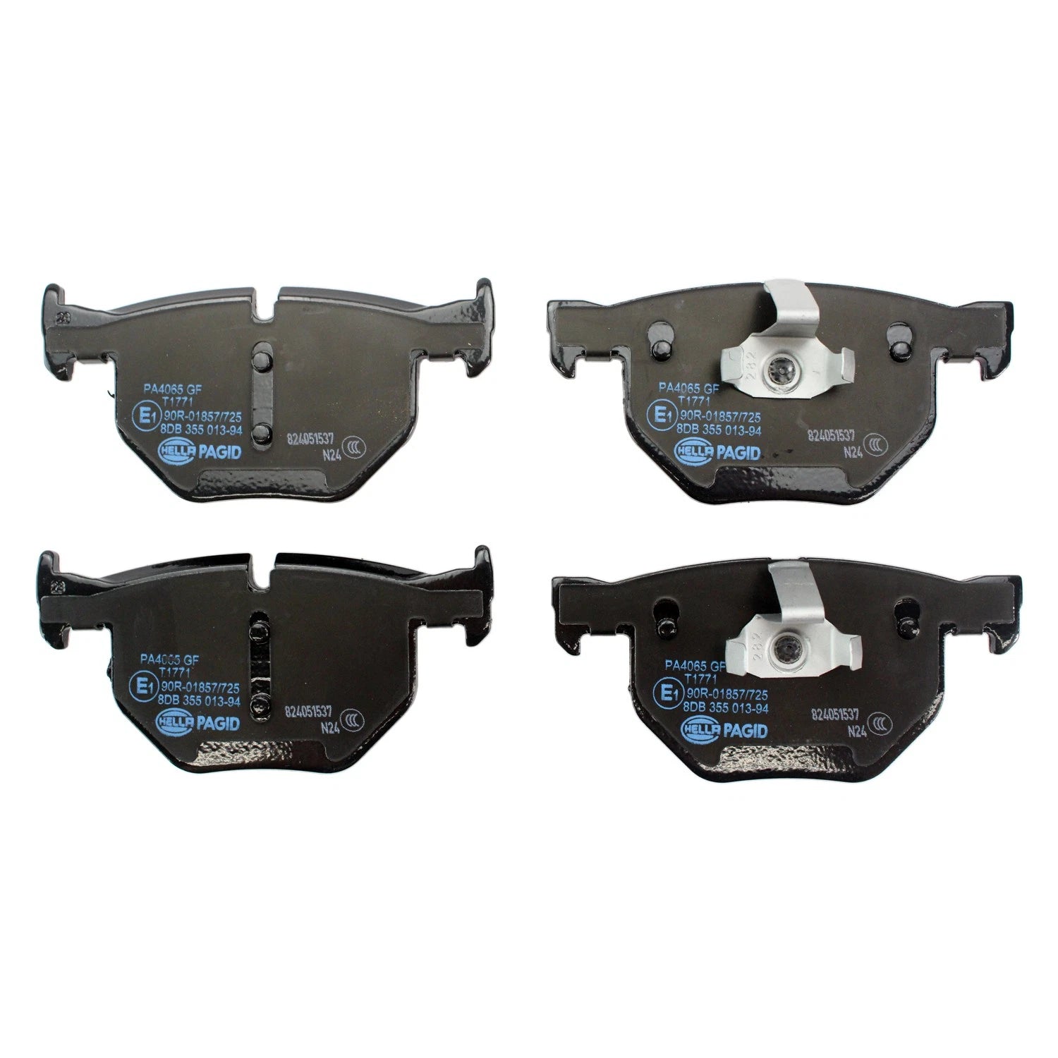 Set of 4 Hella Rear Low-Metallic Brake Pads for BMW E60 E70 E71 E72 (2007–2013)