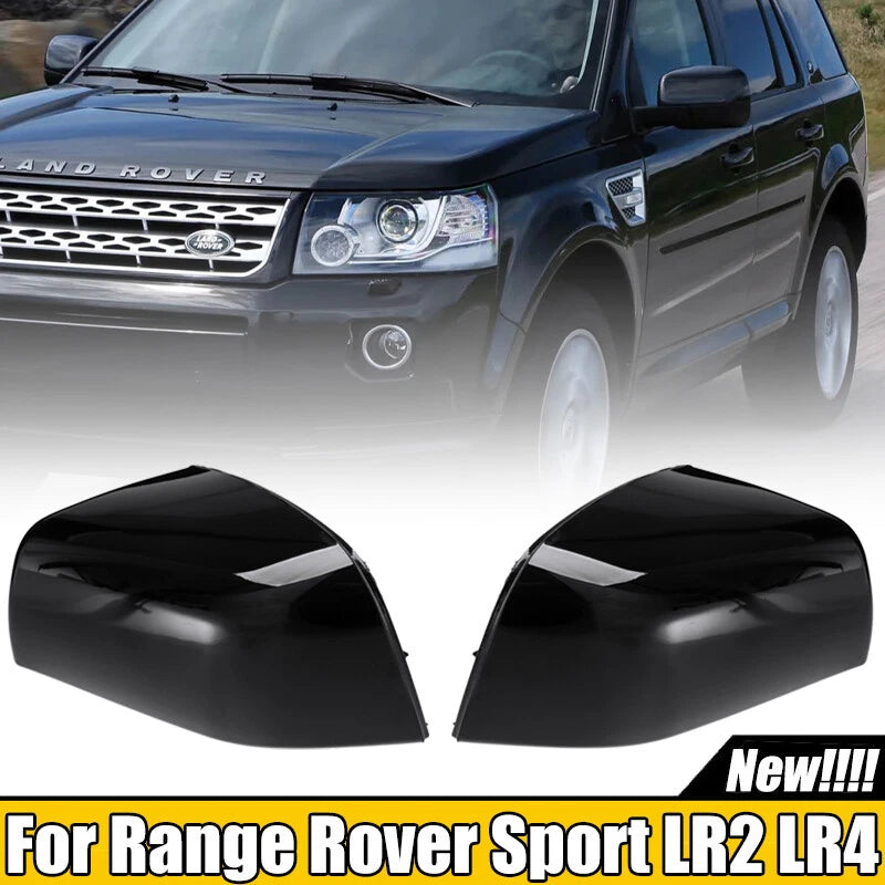 Gloss Black Side Mirror Cover Caps for Land Rover Range Rover Sport (2005–2023)