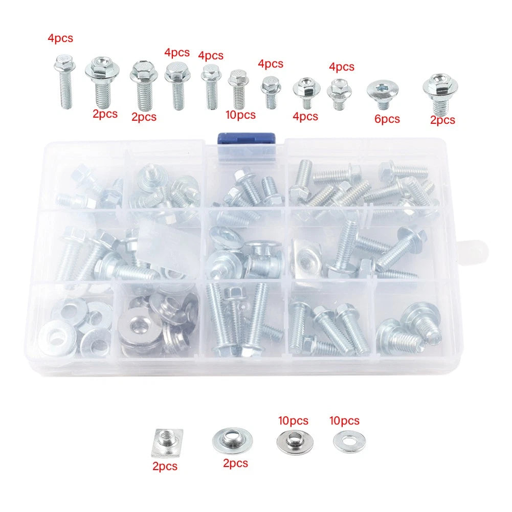70x Body Bolt Kit Fasteners Washers Nuts for Honda CRF150 CRF250 CRF450R