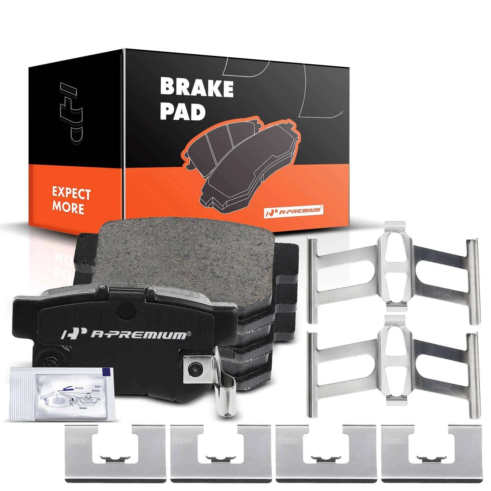 Set of 4 Rear Ceramic Brake Pads for Honda CR-V (2002–2004)