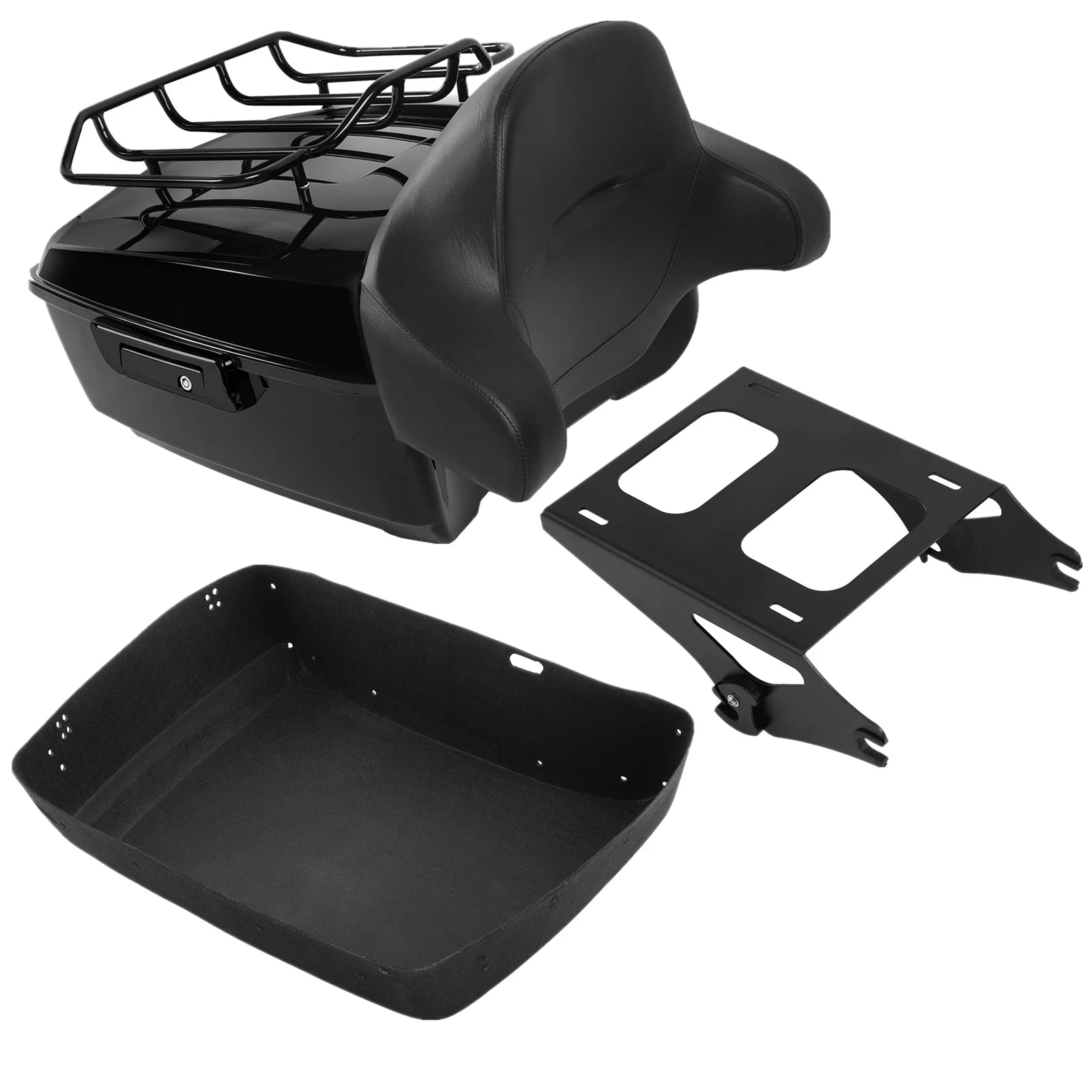 Trunk Backrest Pad Mount Rack for Harley Street Road Glide (2014–2023)