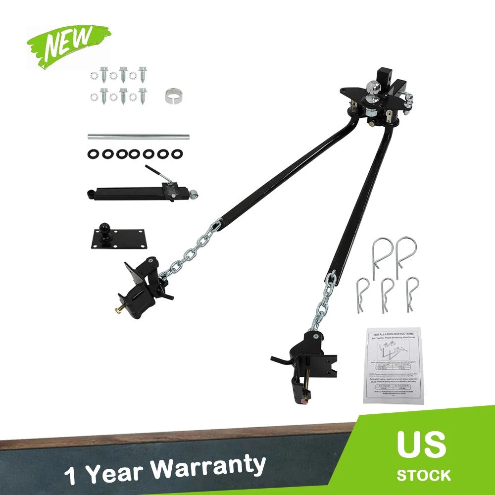 Husky Round Bar Weight Distribution Hitch 1200lb with Sway Control for